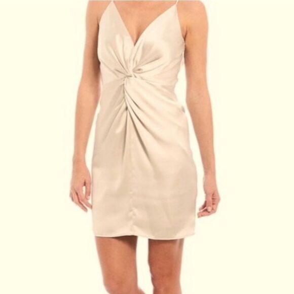 Gianni Bini Dresses & Skirts - Gianni Bini Shine Bright Ivory Satin Dress Size 6